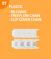 PLASTIC,- RS CHAIN - FREEFLOW CHAIN - CLIP COVER CHAIN